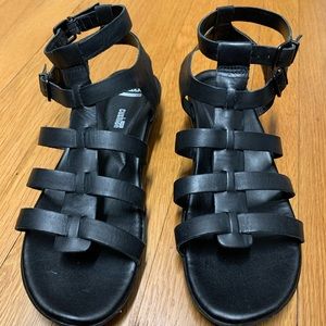 Black gladiator sandals